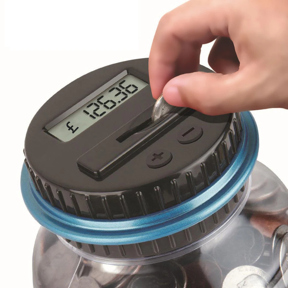 1.8L Копилка счетчик монет электронные цифровые ЖК-дисплей подсчет для экономии