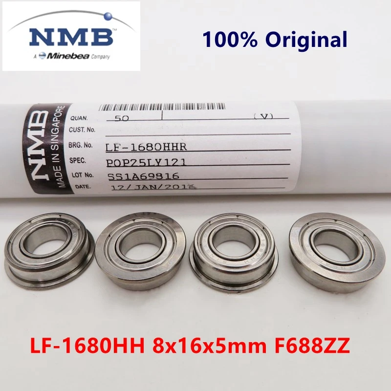 20 stücke Original NMB Minebea flansch lager LF-1680HH 8*16*5mm F688ZZ ABEC-5 miniatur flansch tiefe nut kugellager