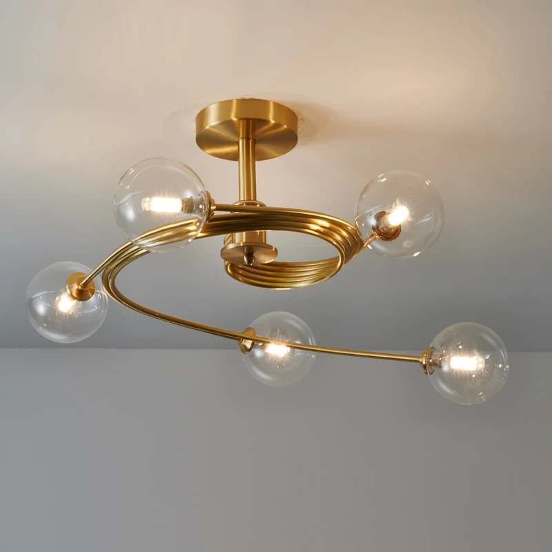 Современный светодиодный Люстра Освещение Стекло мяч для Гостиная Спальня