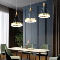 creative circle restaurant bar counter modern minimalist dining room three headed chandelier nordic personality led lamps