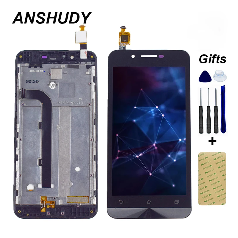 Для ASUS Zenfone Go ZC500TG Z00VD ЖК-дисплей панель монитор модуль+ сенсорный экран дигитайзер сенсор стекло в сборе с рамкой