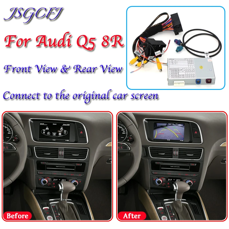 

Передняя камера заднего вида Камера для Audi Q5 8R 2008 ~ 2017 MMI Интерфейс адаптер оригинального автомобиля Экран обновления Дисплей резервного коп...