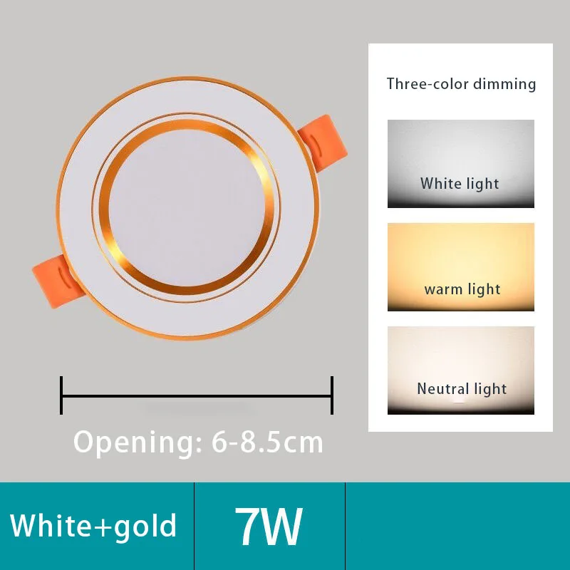 

LED Downlight 220V Spot LED downlight Dimmable 3W 5W 7W 9W 12W Recessed in LED Ceiling Downlight Light Cold Warm white Lamp
