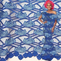 worthsjlh blue nigerian lace fabric 2020 high quality lace material guipure lace fabric latest cord lace fabric for dresses