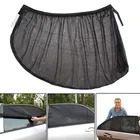 Автомобильный солнцезащитный козырек, сетчатый Воздухопроницаемый чехол для боковых и задних окон, защита от ультрафиолета, пленка для автомобиля, 2 шт.