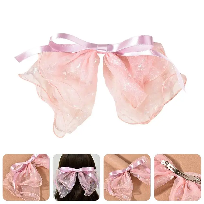 

Bow Hair Clip Exquisite Spring Hairpin Headdress Hair Decoration Accessories