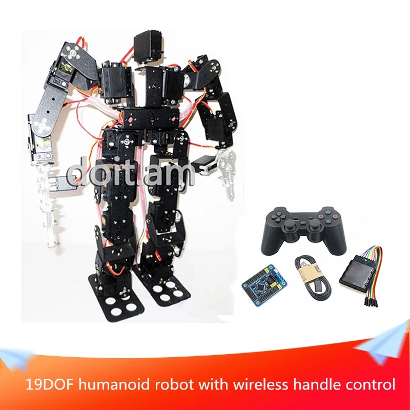 19DOF полностью металлический Biped Humanoid Робот комплект с MG996R цифровой сервоприводы и
