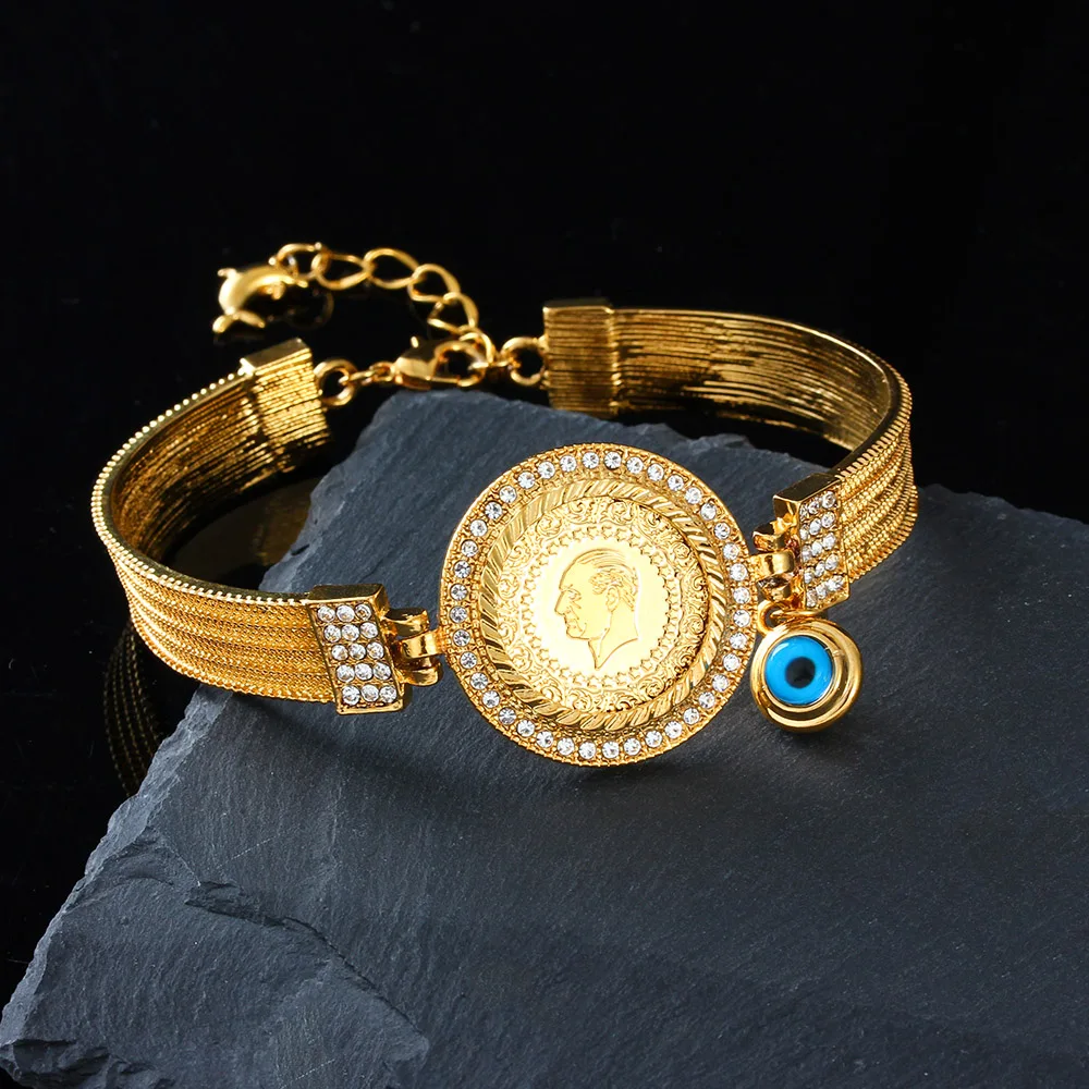 Романтический свадебный Оман браслеты с подвесками в форме монет Свадебные
