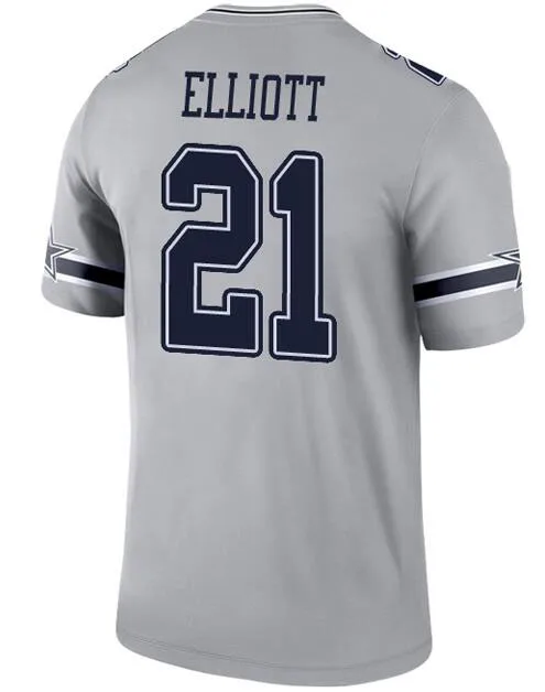 

Американская футболка с вышивкой, Эзекиль Эллиот для мужчин, женщин, мужчин, детей, молодежи, серая футболка Далласа