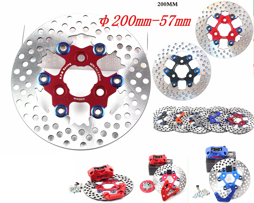 

CNC Motorcycle Electric Universal RPM 3 holes 200mm*57mm Floating Disc Brake Disc For Honda Yamaha BWS RSZ JOG Modification