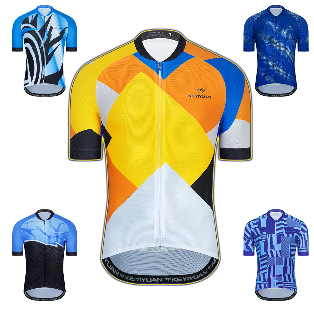 

2021 Males' Cycling Jersey MTB Bicycle Team Jersey Cycling Shirts Summer Bicycle Clothing Short Sleeve Bike Wea