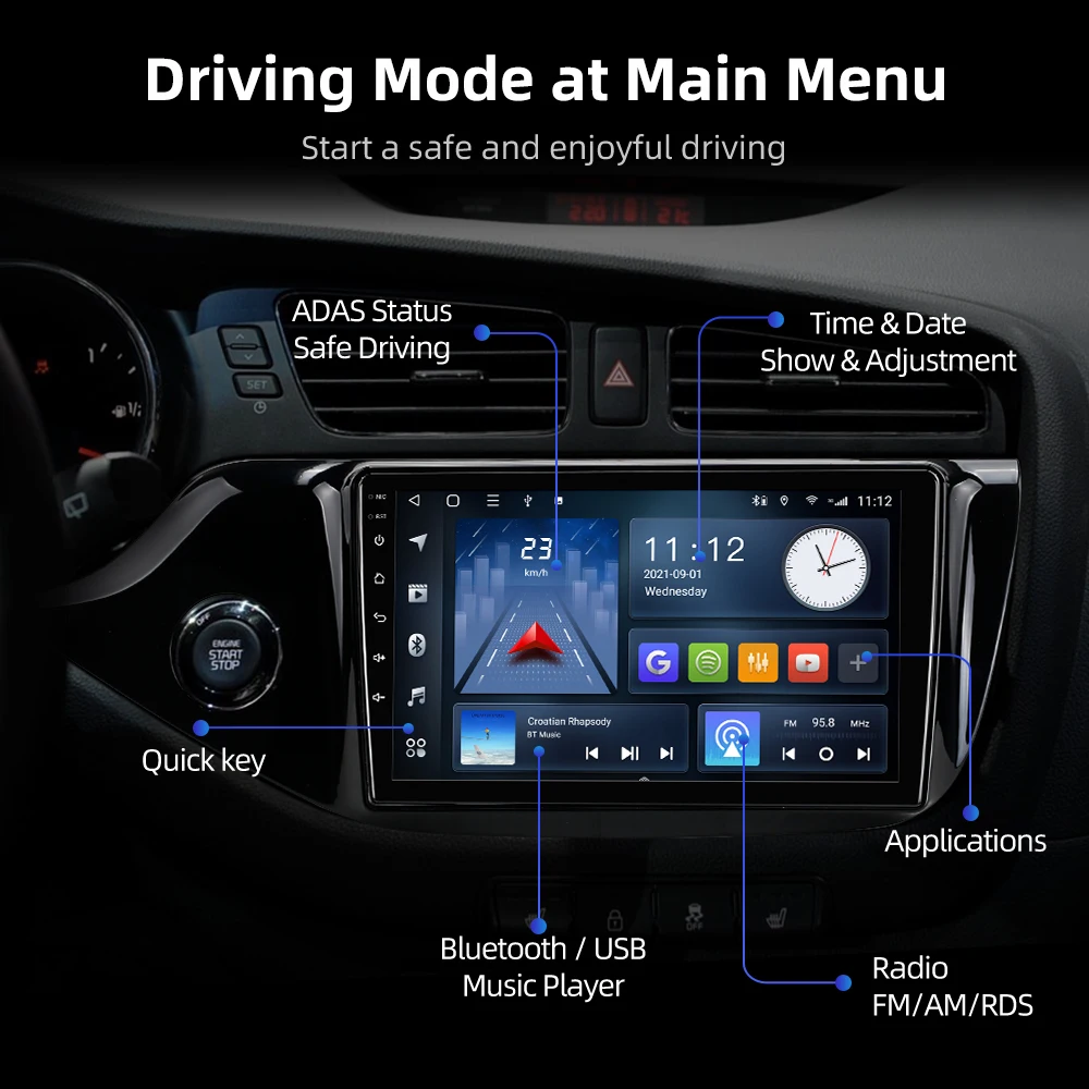 ISUDAR T68 QLED Android 10 Car Radio For Kia CEED Ceeɽ 2 JD 2012-2016 GPS Multimedia Octa Core RAM 4GB ROM 128G 4G No 2din |