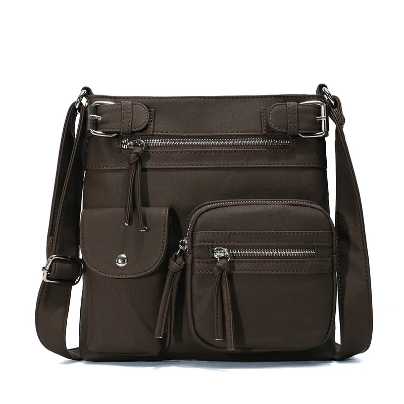 

2021 New Bag Handbag Men's Leather Cross Style Briefcase Business One Shoulder Crossbody Simple Business Bag BBQX387-BBQX401