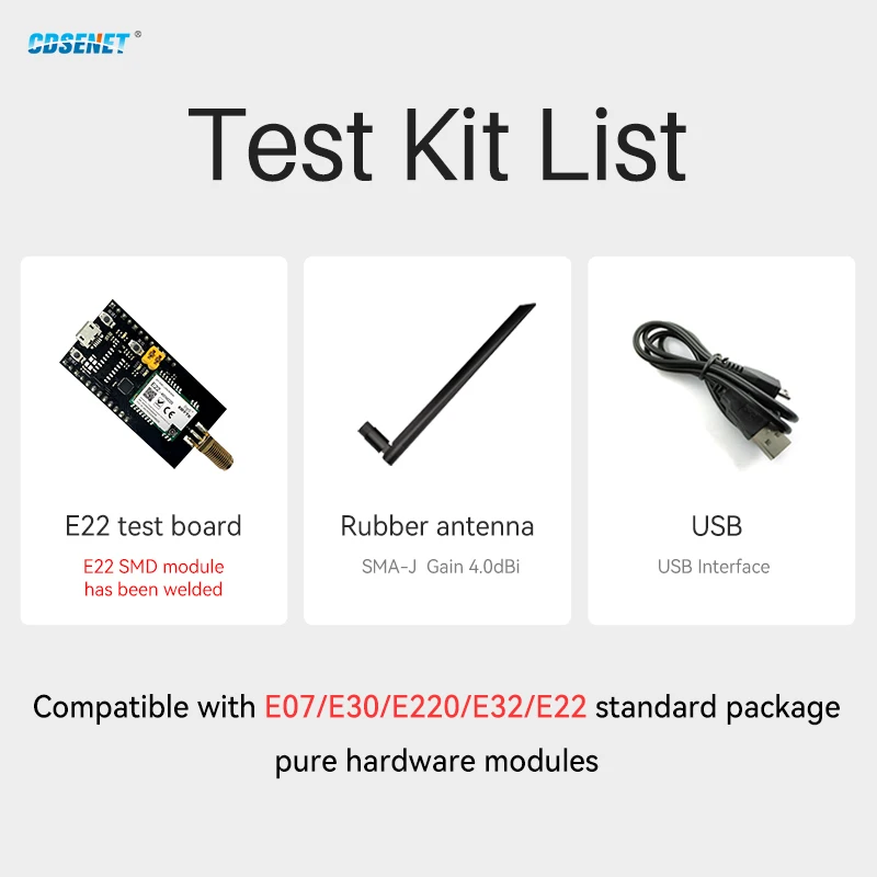 SX1268 Lora Test Board  433MHz 470MHz Development Test Kit for E22-400M22S CDSENET E22-400MBL-01