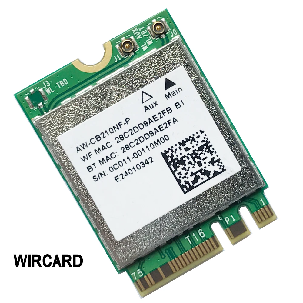 WIRCARD BCM94356Z,  NGFF M.2,   Wi-Fi 867 / + BT 4, 1 802.11ac BCM94356Z,
