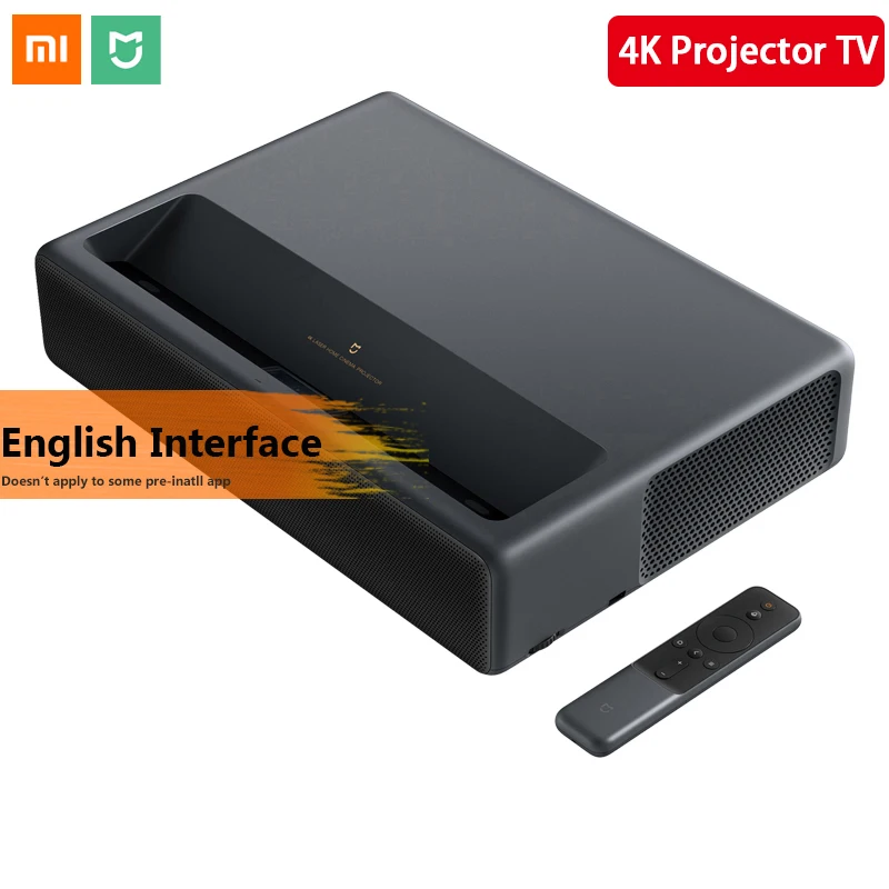 Xiaomi Mijia лазерная проекция ТВ 4K домашний кинотеатр 200 дюймов Wi-Fi Bluetooth 2 Гб ОЗУ 16 Гб английский интерфейс поддержка HDR DOLBY DTS