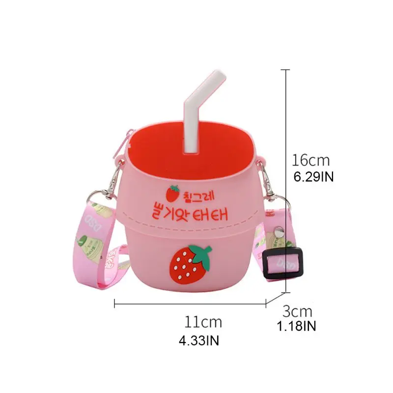 

Cartoon Crossbody Phone Pouch Silicone Shoulder Bag Tote Purse Zipper Satchel