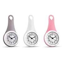 compact size kitchen bathroom wall clock waterproof silent shower hanging decor wall clocks with suckers home decoration