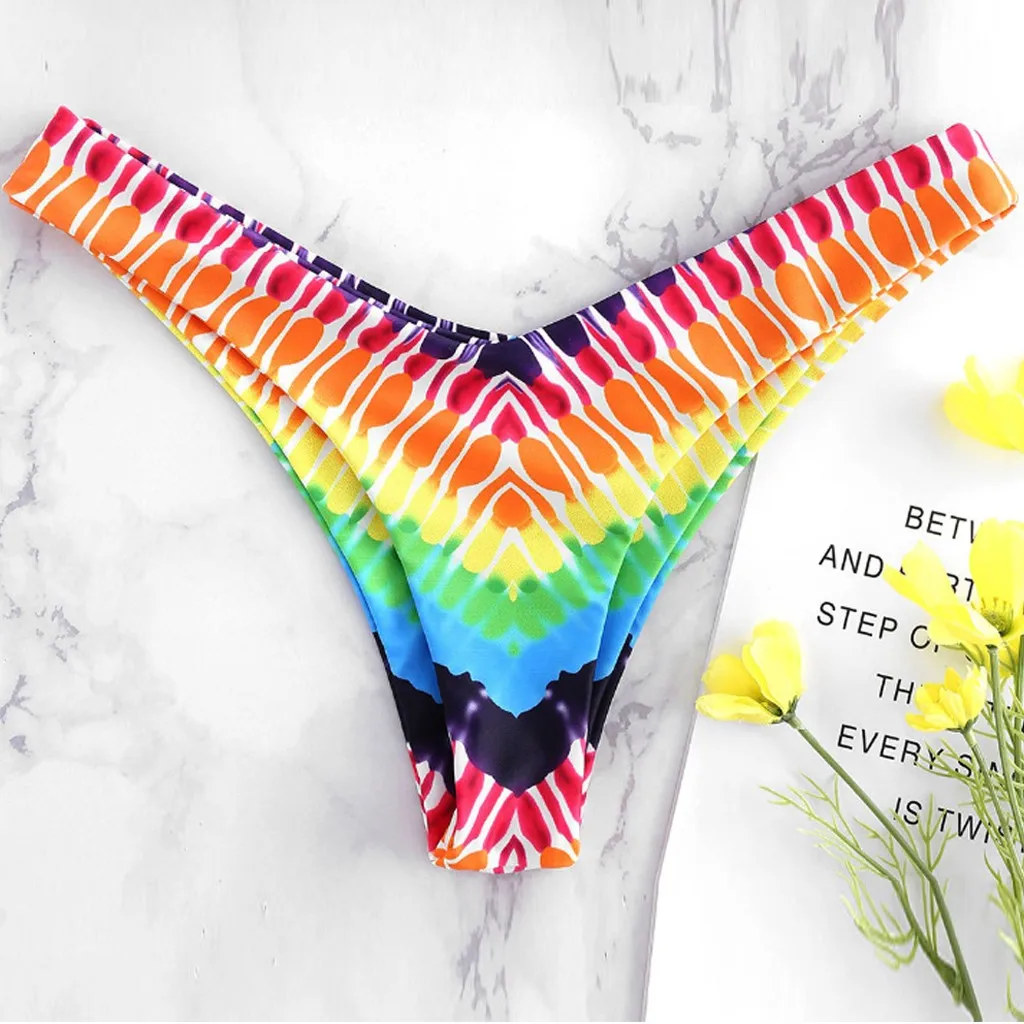 Женский слитный купальник бикини с радужным принтом пляжная одежда купальные