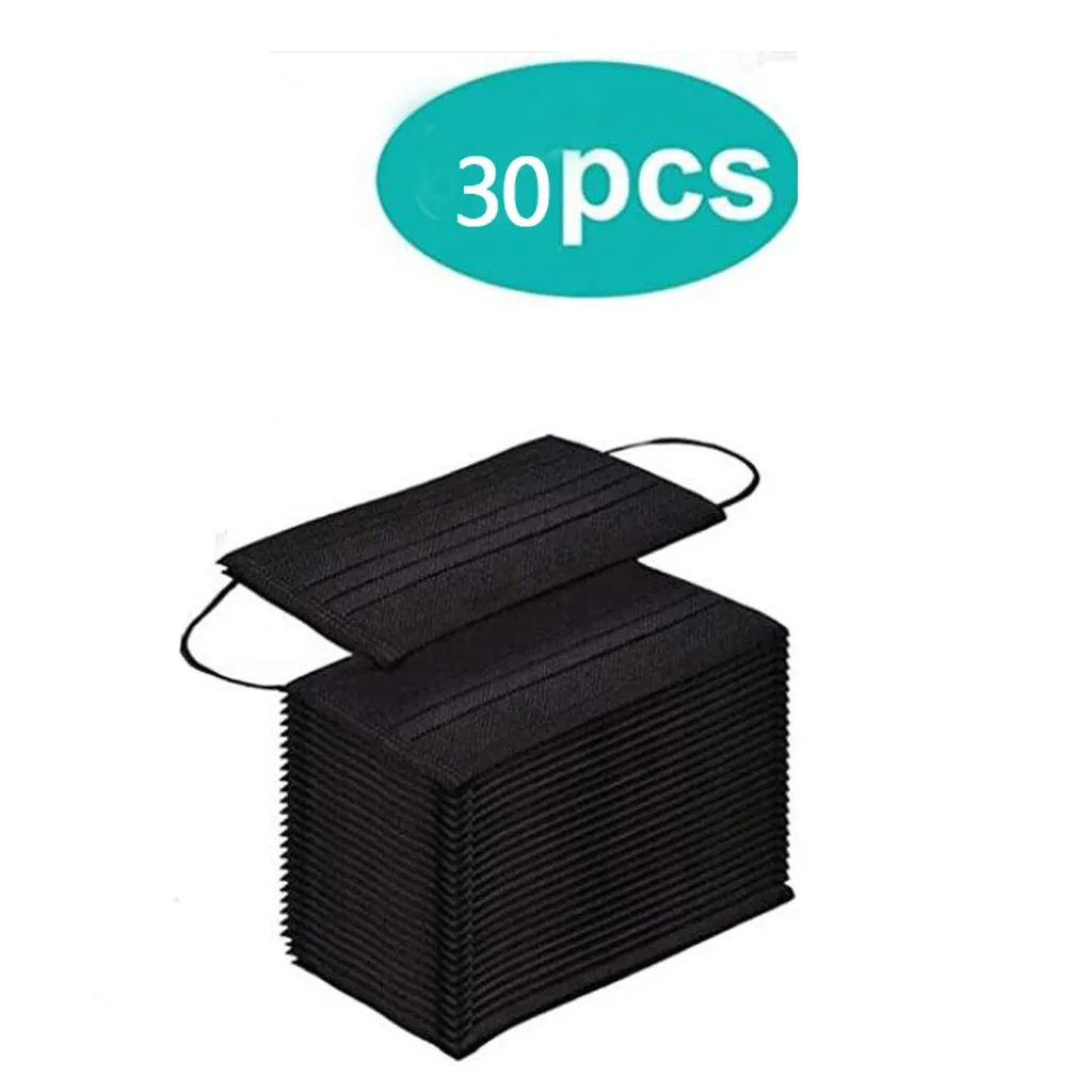 Mascarillas маска защитные перчатки для лица на крышка открытом воздухе 30 шт Черный cubre