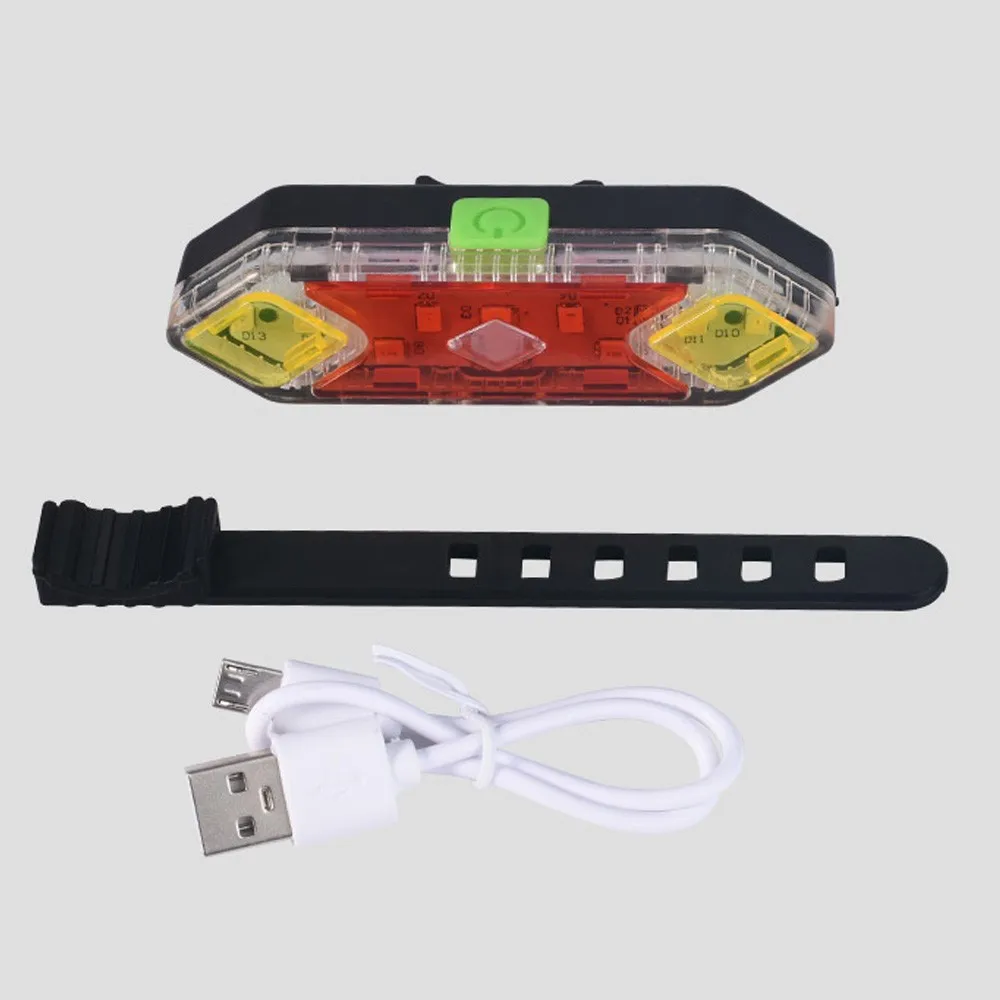 

Bicycle Tail Light 75*20*18mm ABS Bike Turning Signal Cycling Taillight Remote Bicycle Charging Riding Taillight