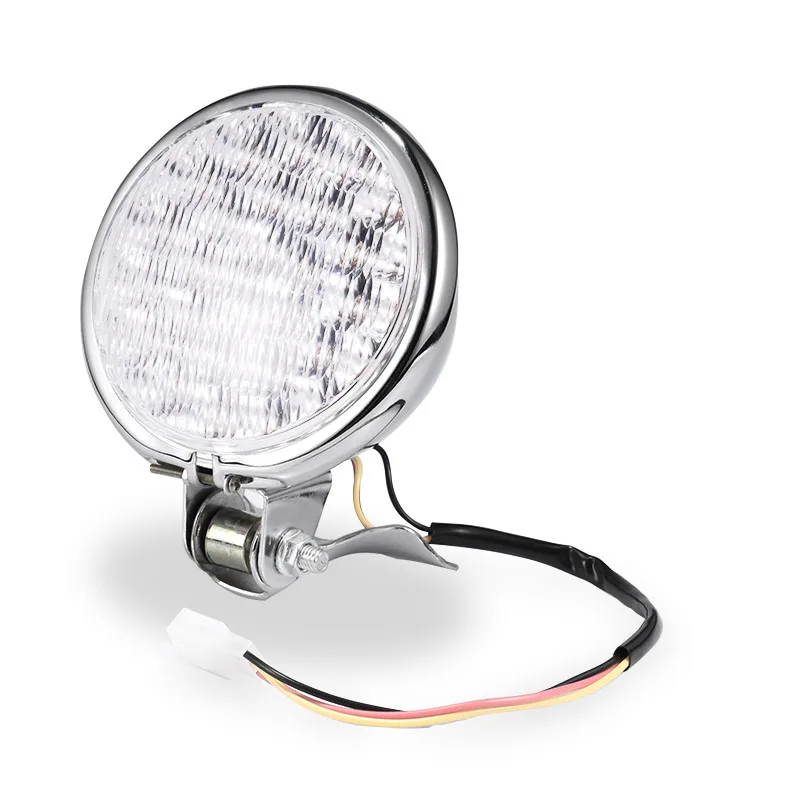 Фары мотоциклетные ZTZPIE 50 светодиодный одов 80 Вт 3000 К желтые с черным корпусом