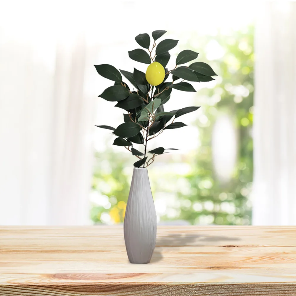 Лимон филиал искусственные растения ярко желтый Цвет легко Форма 57 см