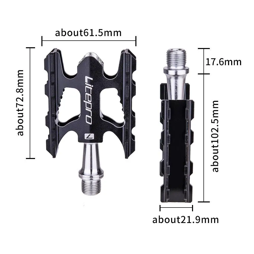 

Mountain Bike Pedal Mountain Road Folding Bicycle 102.5*61.5MM Bearing Pedal Foot Ultralight Aluminum Alloy