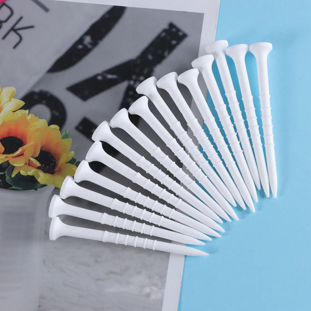 

15pcs Lightweight and Durable Scale Tees for Golfer (White)