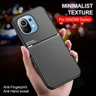 Чехол-накладка для xiaomi mi 11, mi 11, xiaomi11, 6,81 дюйма, с кожаной текстурой, магнитный, силиконовый, противоударный