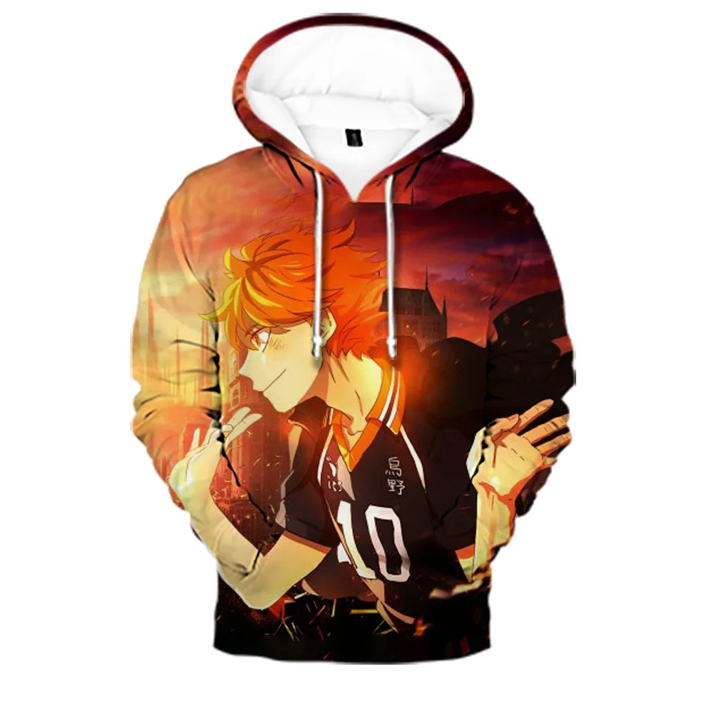 

2021 new haikyuu!! Volleyball Youth Animation lovely Rowling 3D character printed Hoodie