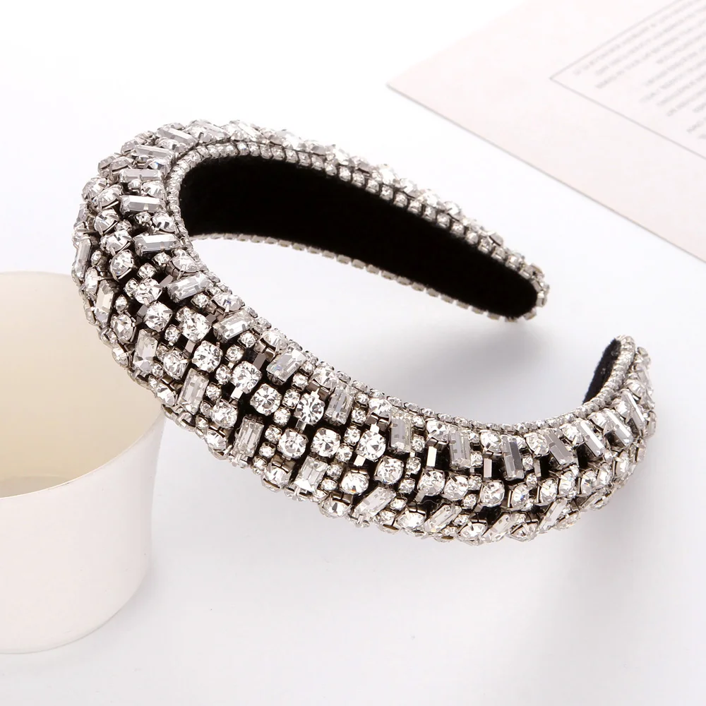 Женские ободки с бриллиантами ручной работы в стиле барокко Роскошные блестящие