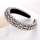 Женские ободки с бриллиантами ручной работы в стиле барокко, Роскошные блестящие мягкие повязки для волос, стразы, повязка на голову, модные аксессуары для волос для женщин