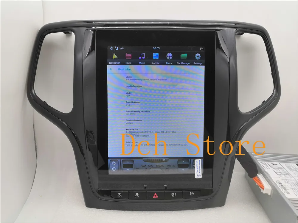 10,4 дюймов вертикальный экран Tesla стиль Android 8,1 автомобильный DVD gps плеер для Jeep Grand Cherokee 2012- px6 carplay радио navi