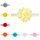 Повязка на голову детская из ткани, 9 см, 13 цветов