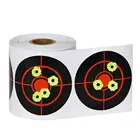 100250 рулонов наклеек для стрельбы, 7,5 см, долговечные аксессуары для стрельбы, реактивная наклейка Bullseye splash Target
