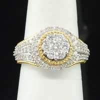 popular jewelry fashion temperament full crystal zircon light luxury style ladies geometric ring jewlery for women whole sale