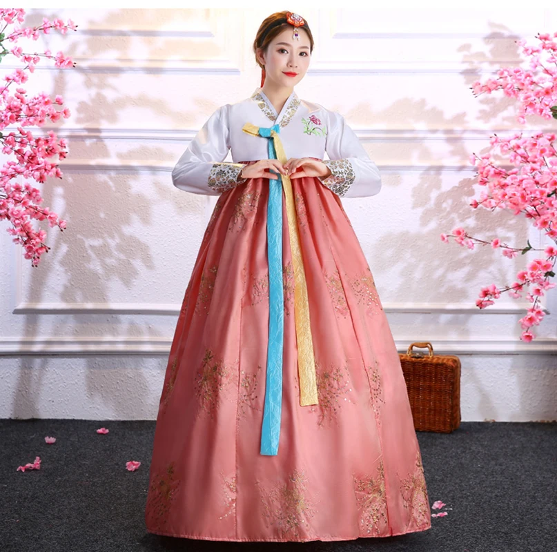Корейское платье Hanbok женское корейское традиционное народное корейский дворец