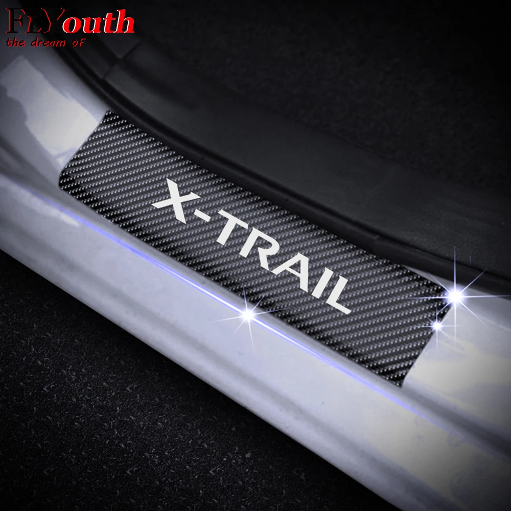 Автомобиль порога Накладка для Nissan X-TRAIL X TRAIL 2008-2020 на порог двери 4 шт. углеродного