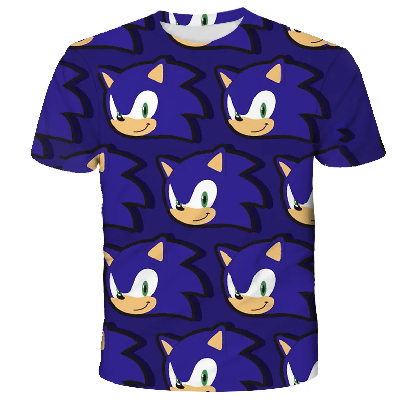 

Kids Boys Cartoon Sonic T Shirt For Children Girls hedgehog sonic T-shirt 3D Printed Tops Teenager Children Tops 2021 Summer Hot