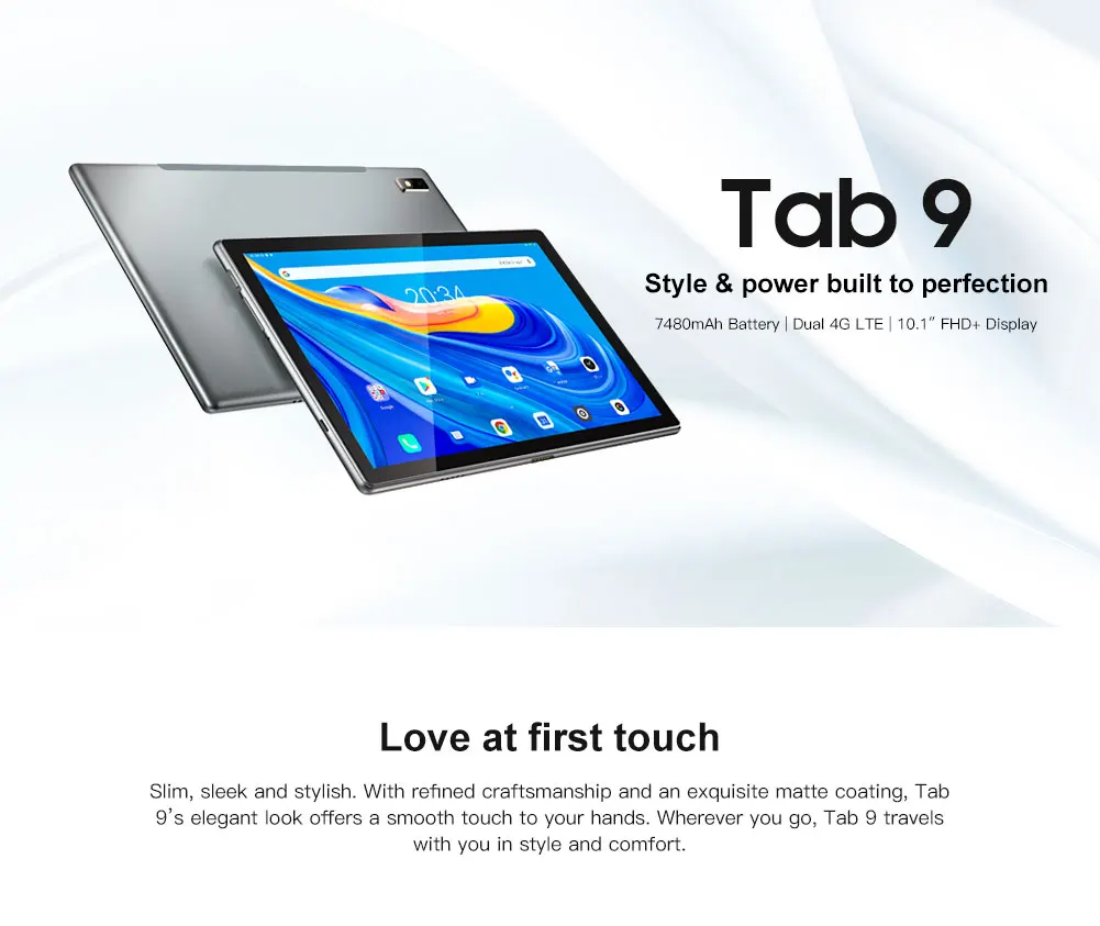 Планшет Blackview Tab 9 экран 10 1 дюйма 4 Гб ОЗУ 64 ПЗУ Восьмиядерный процессор RAM4G камера 13