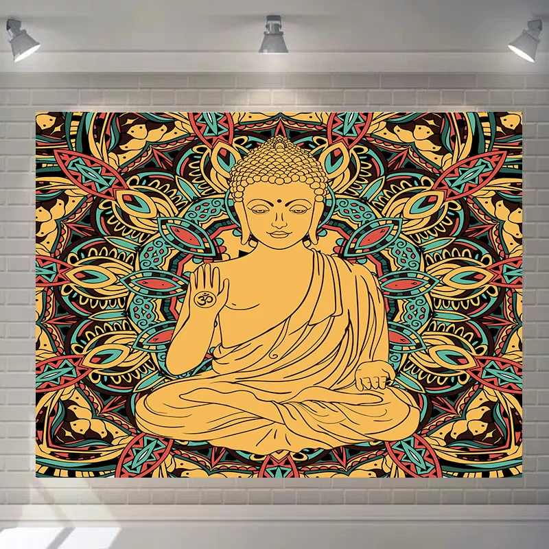 

Meditation Buddha Tapestry Yoga Wall Blanket Large Trippy Tapestry Tapiz Colgante De Pared