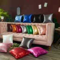 cushion cover 4040cm luxury mermaid glitter pillow pillowcase with sequin throw pillows home decor pillow cases