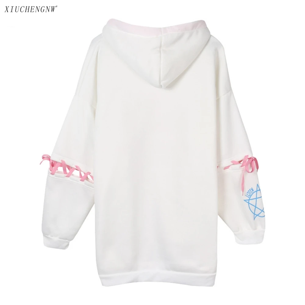 Платье-свитшот с капюшоном женское оверсайз белая одежда свитшот зимнее пальто