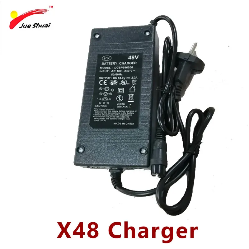 

Electric Scooter X48 48V Battery Charger Input100-240V ~50/60Hz AC 100-240V for 18650 Lithium Battery Charging 1.8A accessories