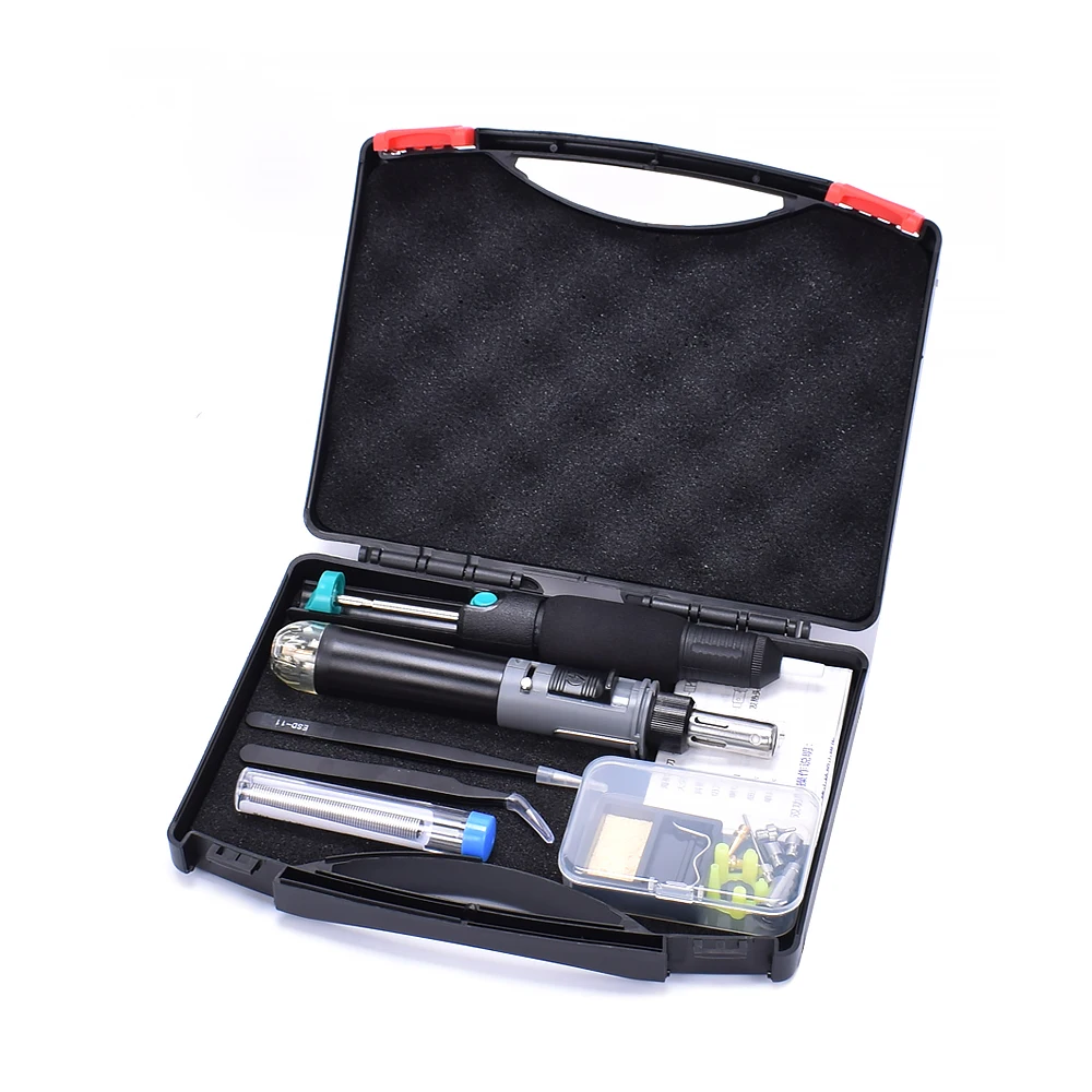 Toolour мини Газовый паяльник Комплект беспроводные Self-зажигания сварочный пистолет фонарь Ремонт паяльная станция наконечник пирография деревянная инструмент
