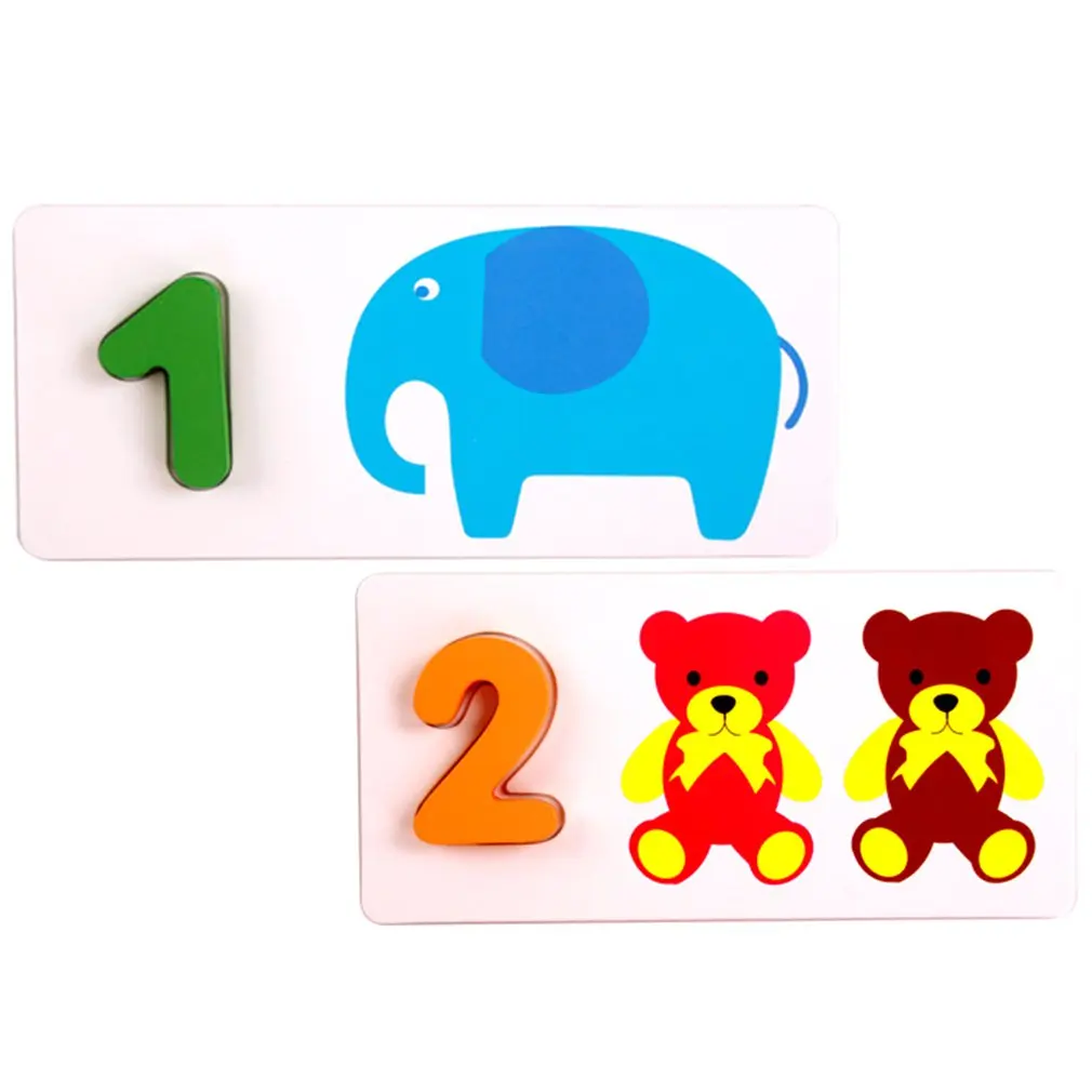 Map Reading Digital Card Baby Toy Montessori Materials Educational Wooden Toys for Children Math Toy for Kids Number Matching