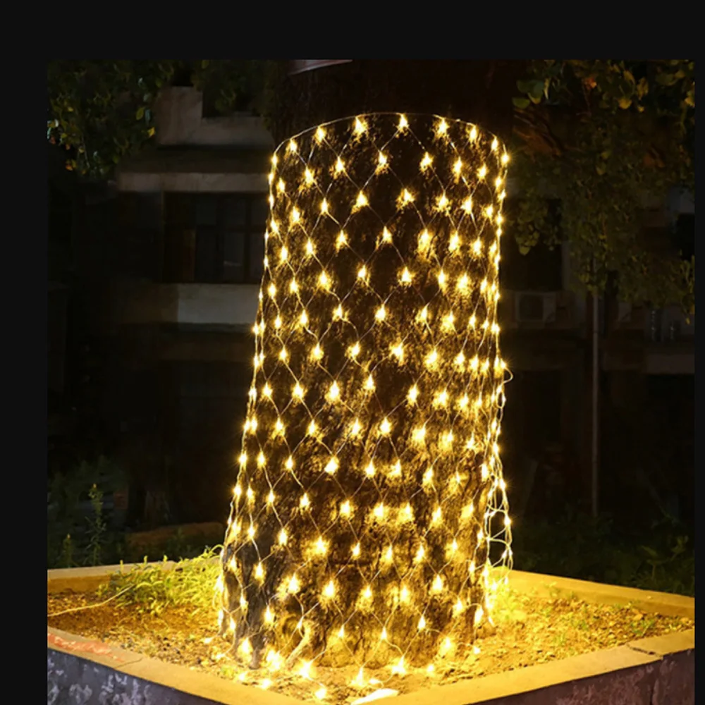 

672 Eeds Fairy Lights Garden Light 6Mx4M Outdoor Lamp Net Mesh Christmas Ceiling Wall Decoration Balcony Light Led String Lights