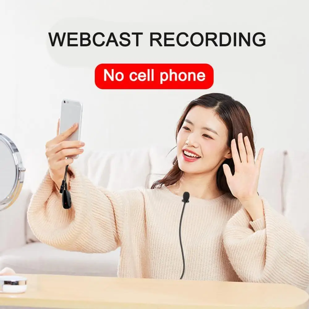 

UHF Lavalier Wireless Microphone Mobile Phone Recording Live Sound Card Small Headset Bee SLR