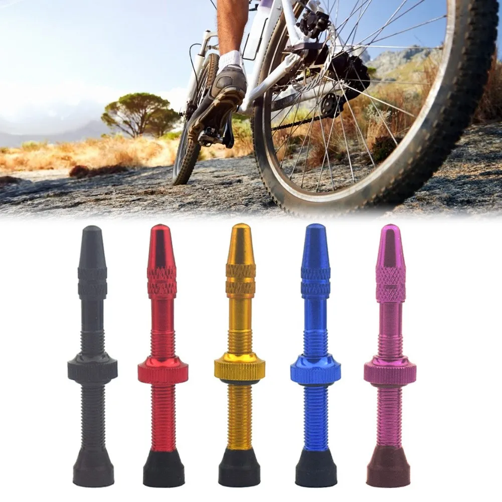 

2PC 48mm Tubeless Presta Valves Mouth Tools For MTB Mountain Road Bike Bicycle Accessories Fit In With Your Bikes Colour Scheme